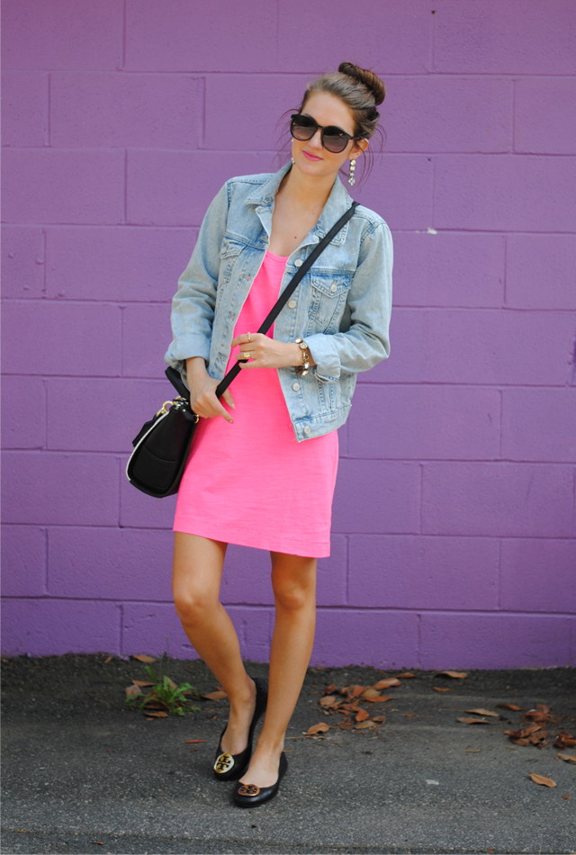 Hot pink tory deals burch flats