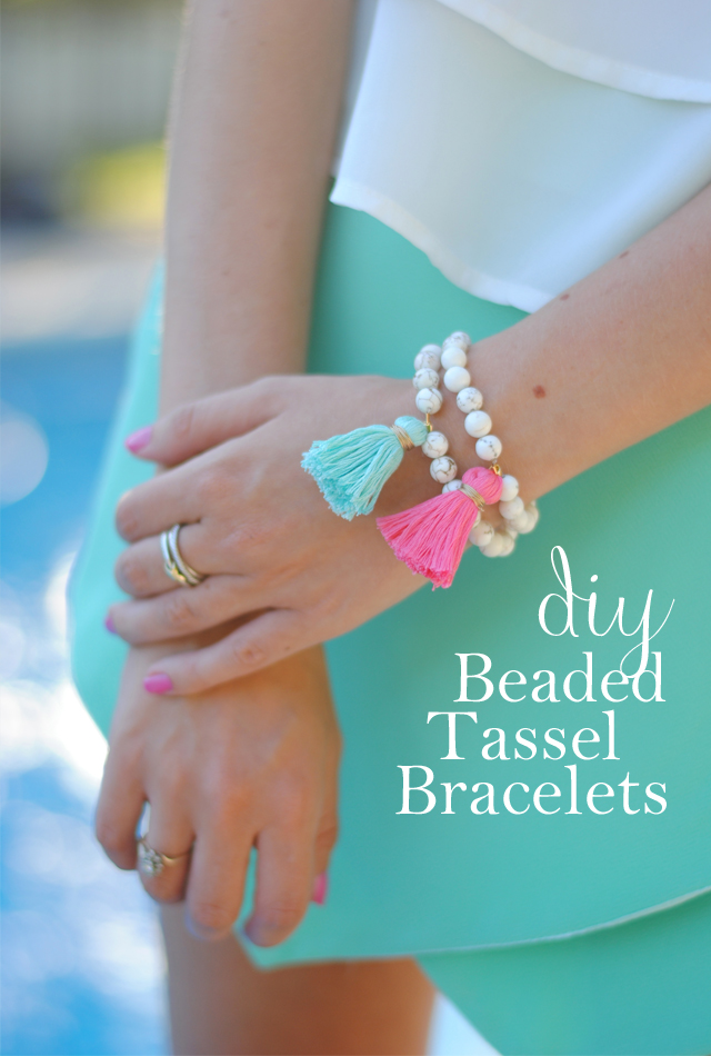 DIY beaded tassel bracelets by Southern Curls & Pearls
