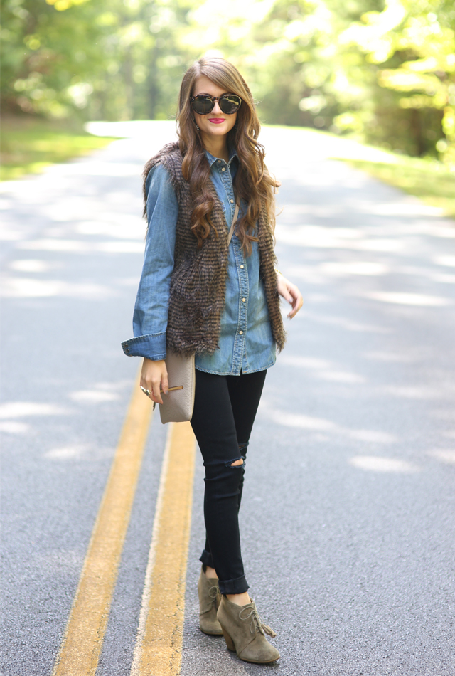 Cozy Faux Fur Vest in Banff - Southern Curls & Pearls