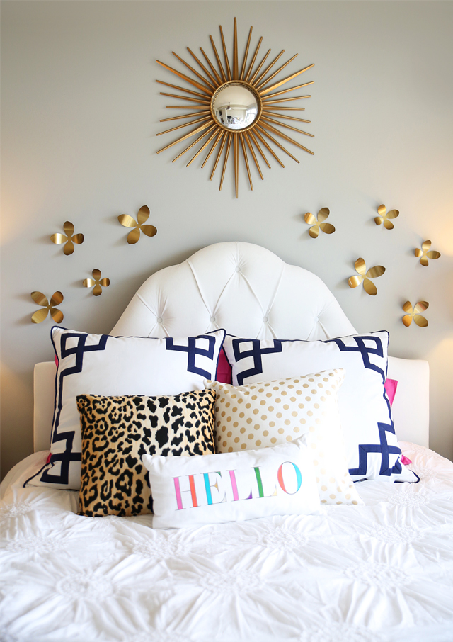 Love the fun pillows - especially the touch of leopard