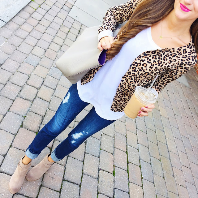 This leopard cardigan is from the kids' section! Only $15!