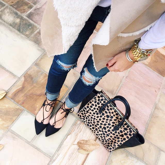 Lace-up flats