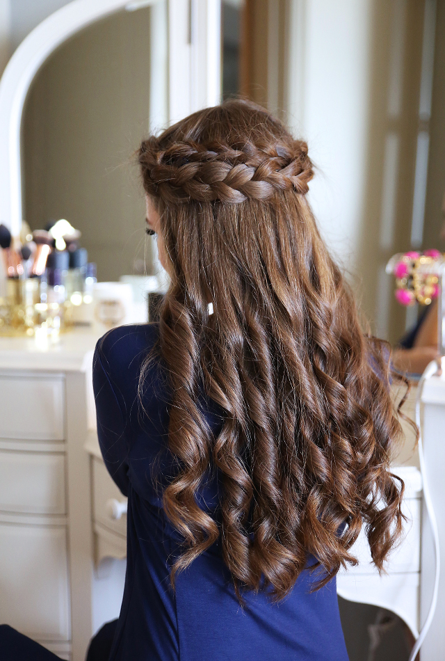 Easy Crown Braid Tutorial Southern Curls Pearls