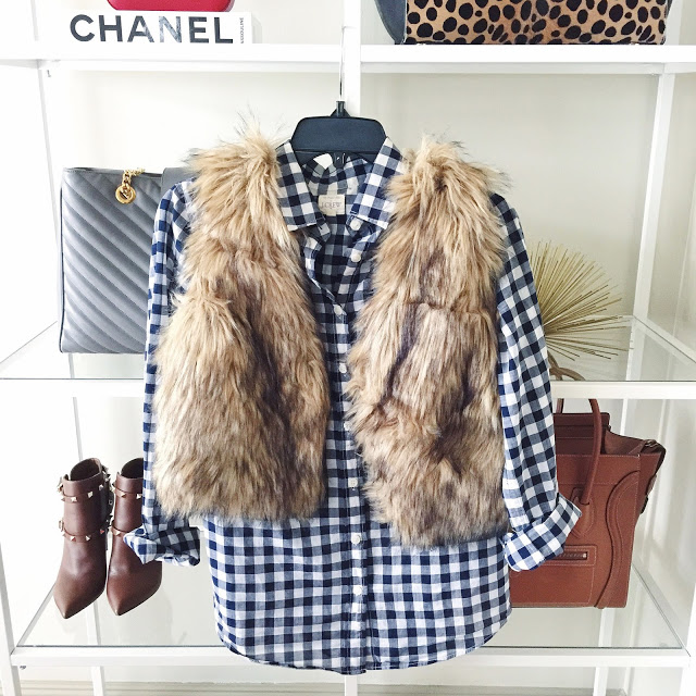 faux fur vest