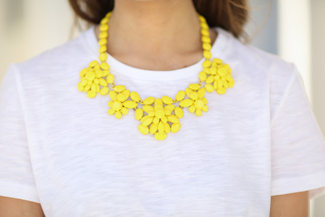 J.Crew yellow statement necklace