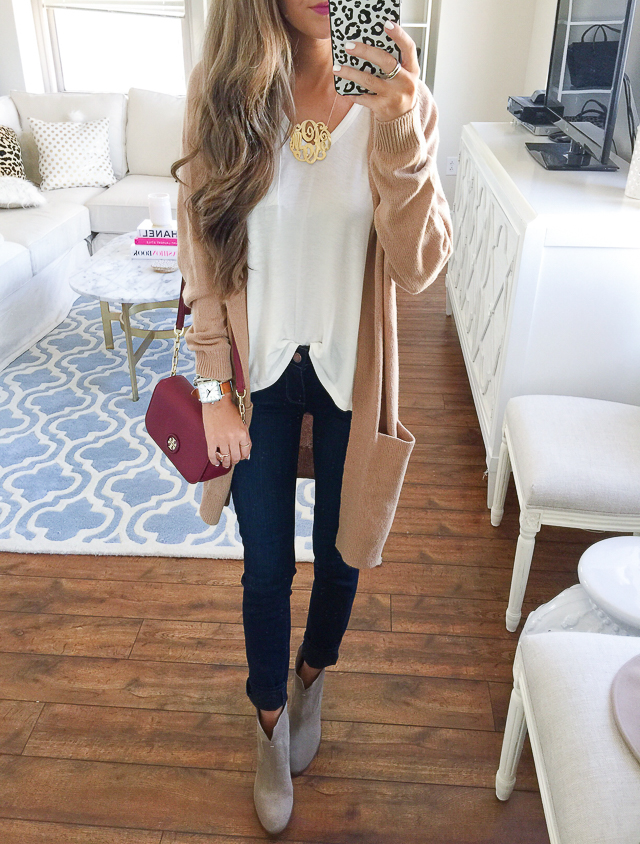 taupe michael kors selma bag ripped boyfriend jeans - dress cori lynn