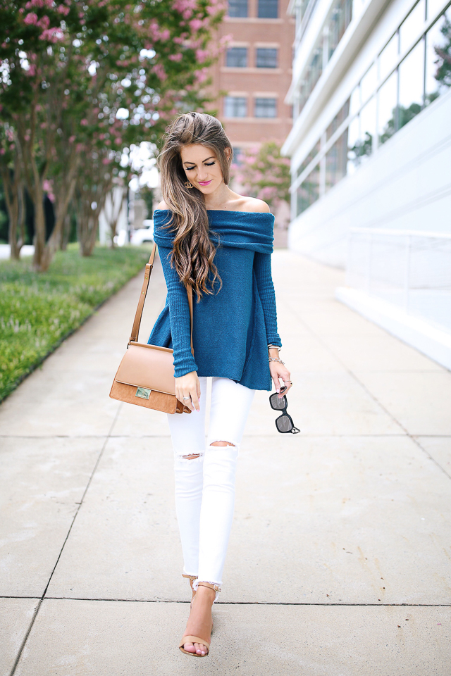 Fall Staple: The Shoulder Sweater – Southern & Pearls