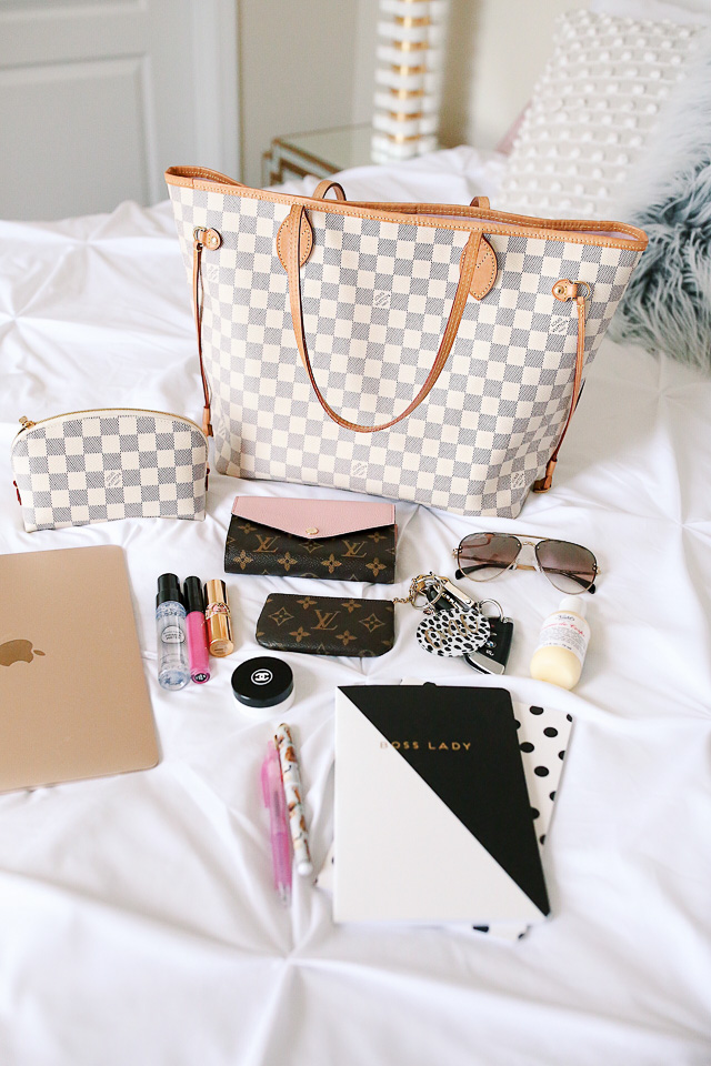 WHAT'S IN MY LOUIS VUITTON NEVERFULL GM WORK BAG. 