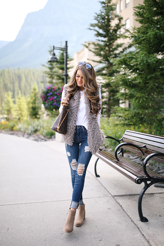 Cozy Faux Fur Vest in Banff - Southern Curls & Pearls