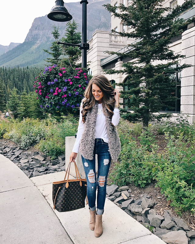 Cozy Faux Fur Vest in Banff - Southern Curls & Pearls