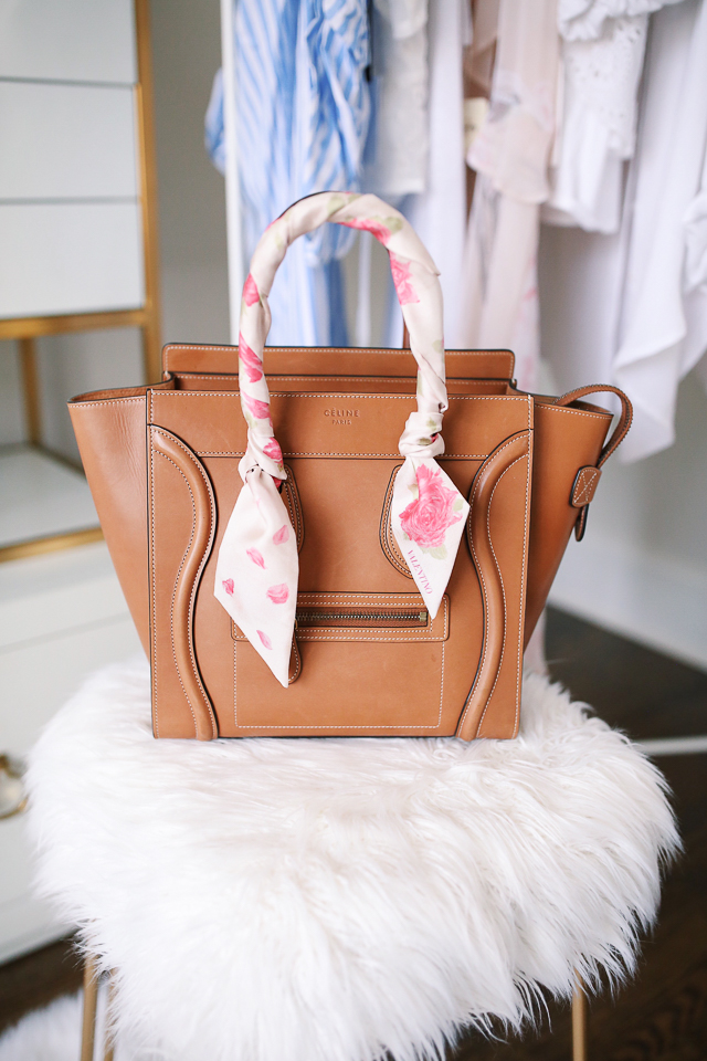 How to Tie a Scarf to a Handbag // 5 STYLES 