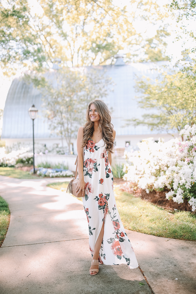 White Maxi Romper in Charleston - Southern Curls & Pearls