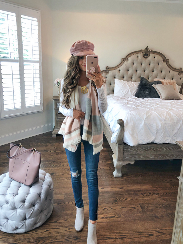 Madewell Outfit + Clare V Leopard Bag - Pretty in Pink Megan