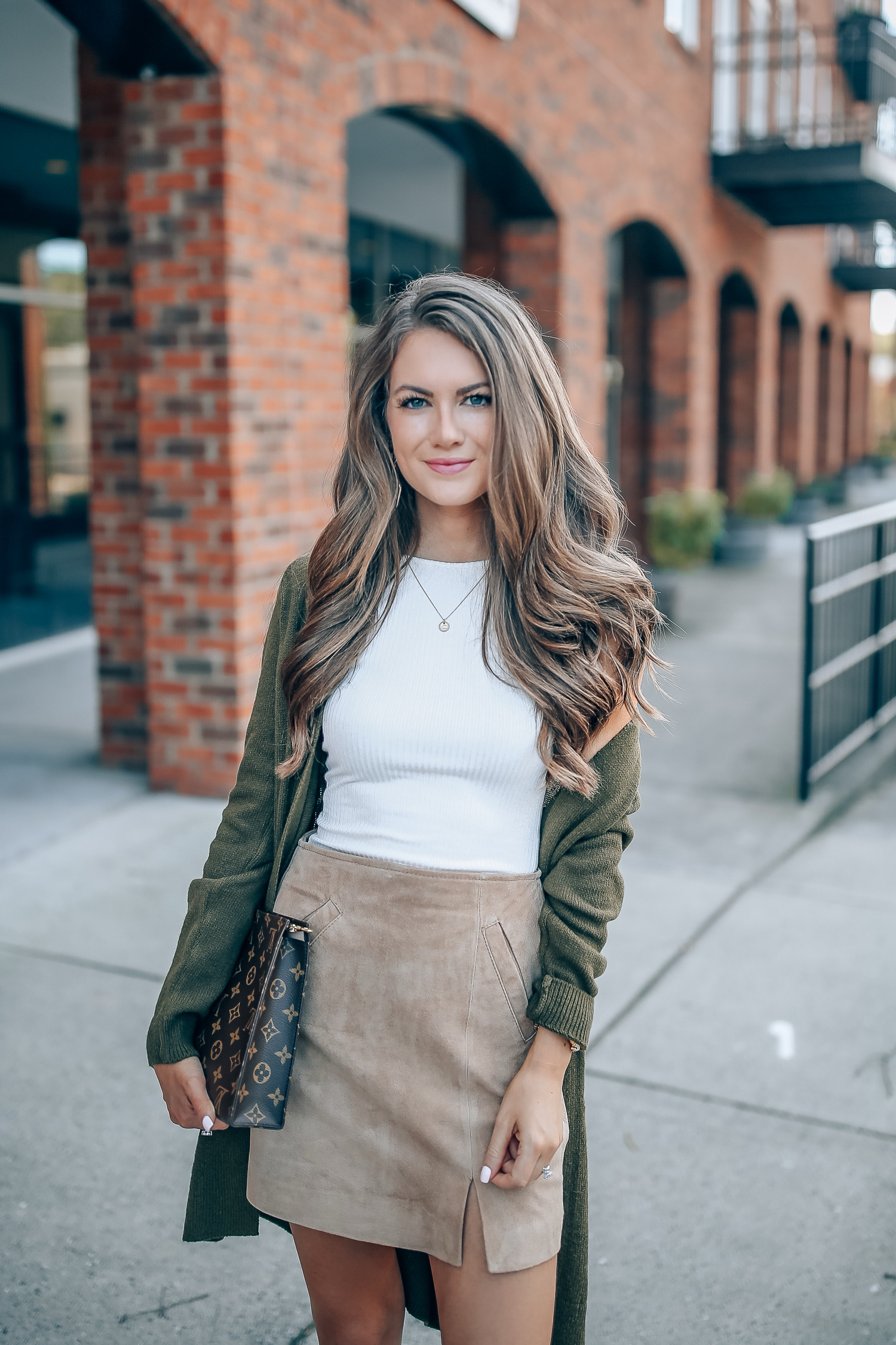 Suede Skirt - Southern Curls & Pearls