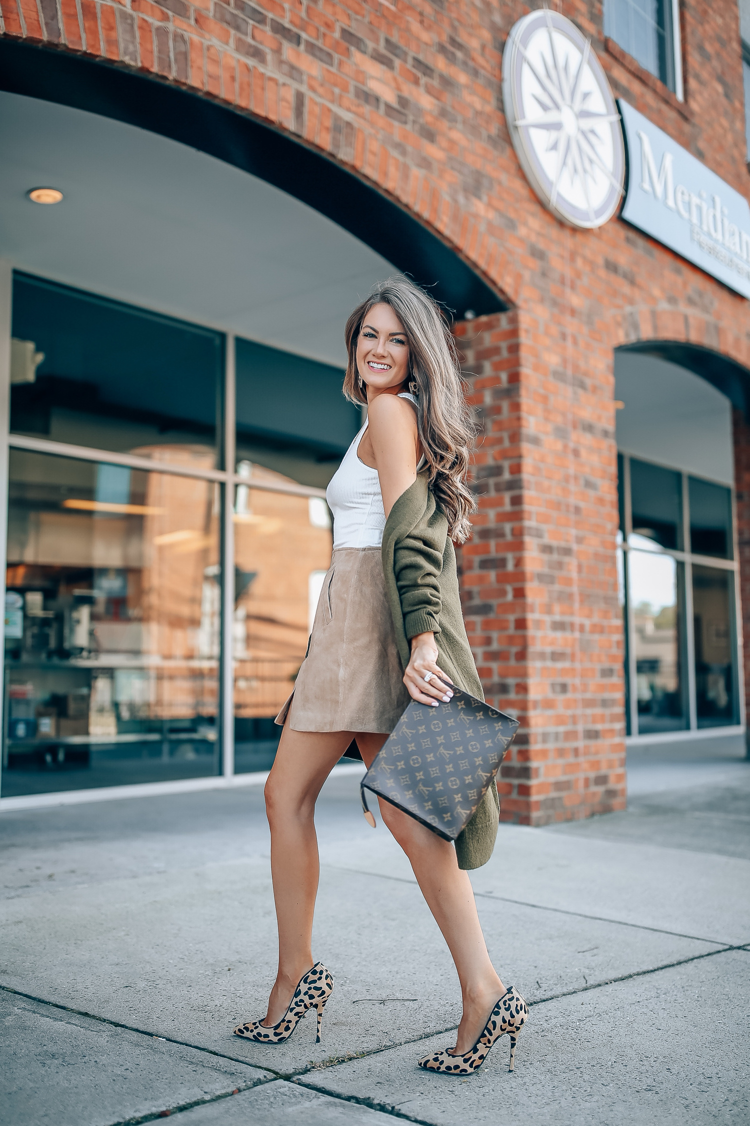 Suede Skirt - Southern Curls & Pearls