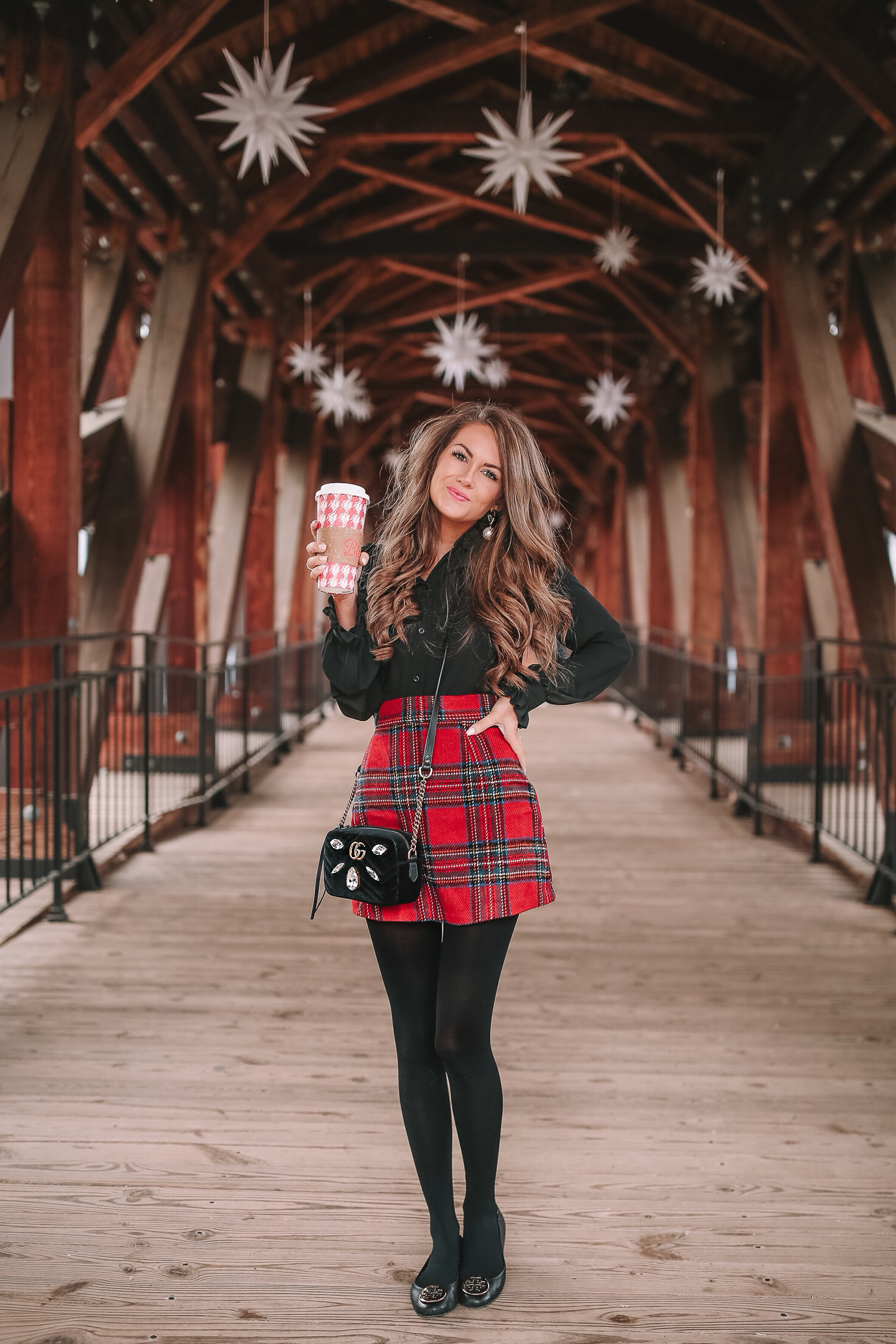 Plaid skirt hotsell and black leggings