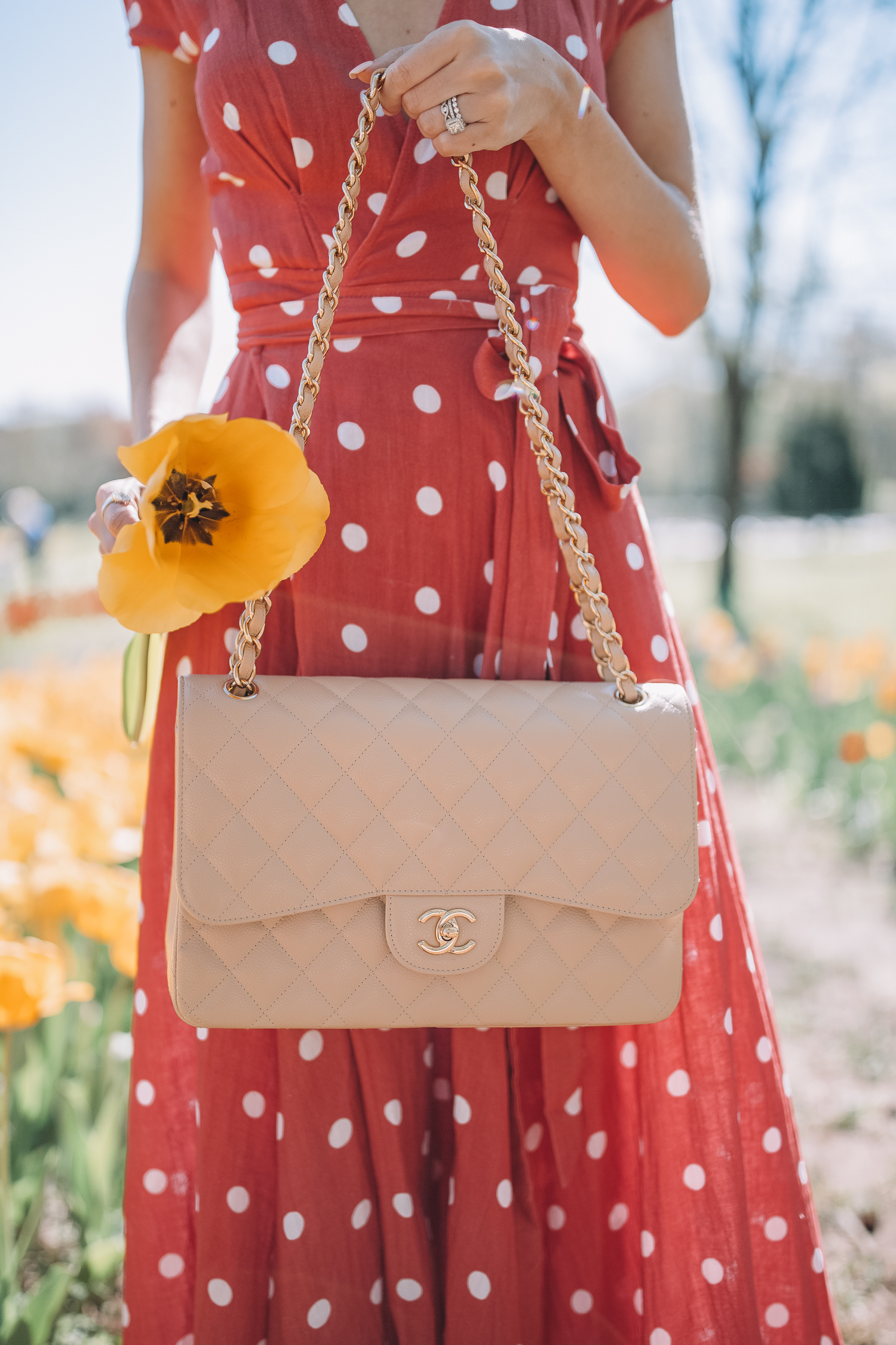 red and white chanel bag authentic