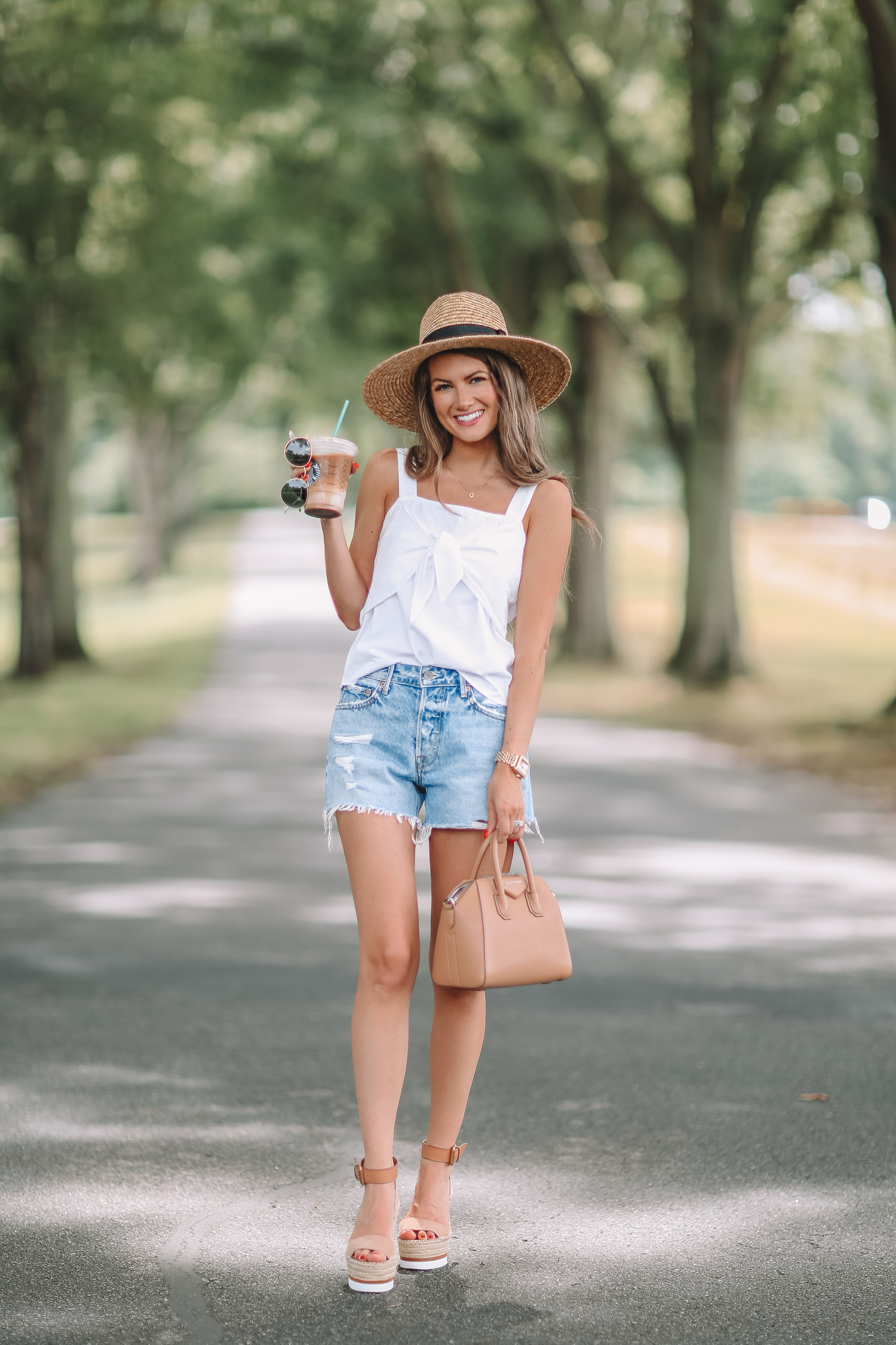 Palm Print Romper - Southern Curls & Pearls