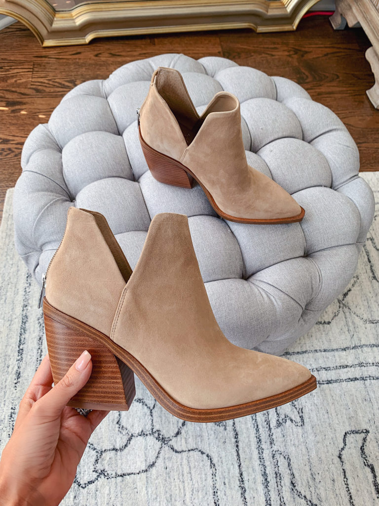 Nordstrom Anniversary Sale Vince Camuto Gigietta Bootie in "Tortilla Suede"