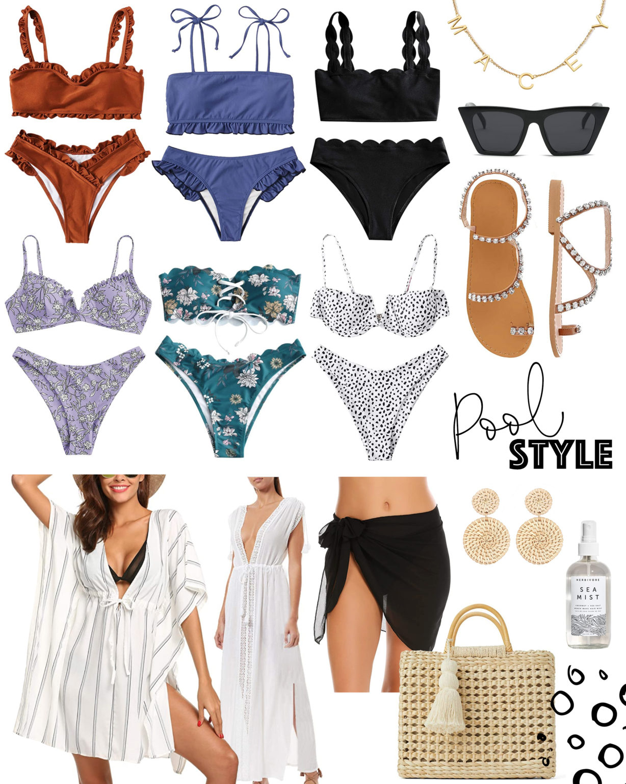 A Roundup of Cute Swimsuits on Amazon - Southern Curls & Pearls